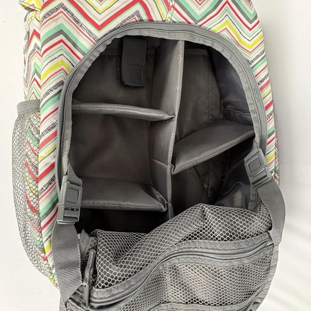 Thirty-One Camera Bag Sling Backpack Punch Chevron Removable Insert Multi-Use